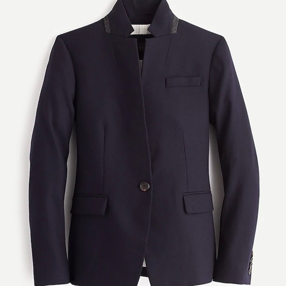 Like new! J. Crew Regent Blazer Blue Wool - Picture 2 of 7